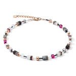 Колье Coeur de Lion White&Pink Rose Gold 4013/10-0400 цвет мульти