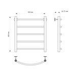 Полотенцесушитель MIXLINE CAPELLA  60х50 (1/2'' ВР, 5 перекладин) водяной
