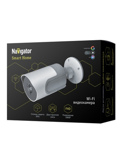 Видеокамера 14 548 Smart Home NSH-CAM-03-IP65-WiFi 130град. IP65 FHD Navigator 14548