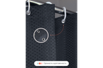 Штора для ванной Home One Waffle, 180х200, полиэстер, черный