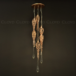 Люстра Cloyd SALAZAR C6 / выс. 220 см - латунь (арт.11100)