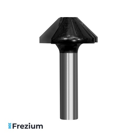 Пазовая V-образная фреза по дереву 25.4x8x11 мм 90 градусов