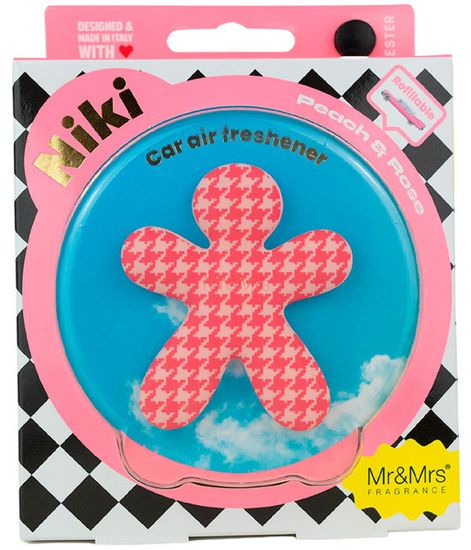 Персик и роза, ароматизатор для автомобиля NIKI бело-розовый, Mr&Mrs Fragrance