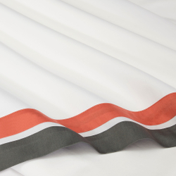 Постельное белье 2 спальное евро Сlaire&Caroll Jacqueline белое с серо-зеленым кантом