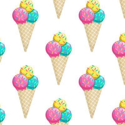 Мороженое на белом фоне