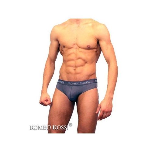 Мужские трусы стринги c резинкой Romeo Rossi темно-серые RR1006-04