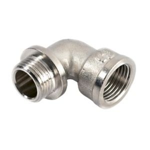 Угольники с упором Stout с резьбой НВ никелированные латунь SFT-0016