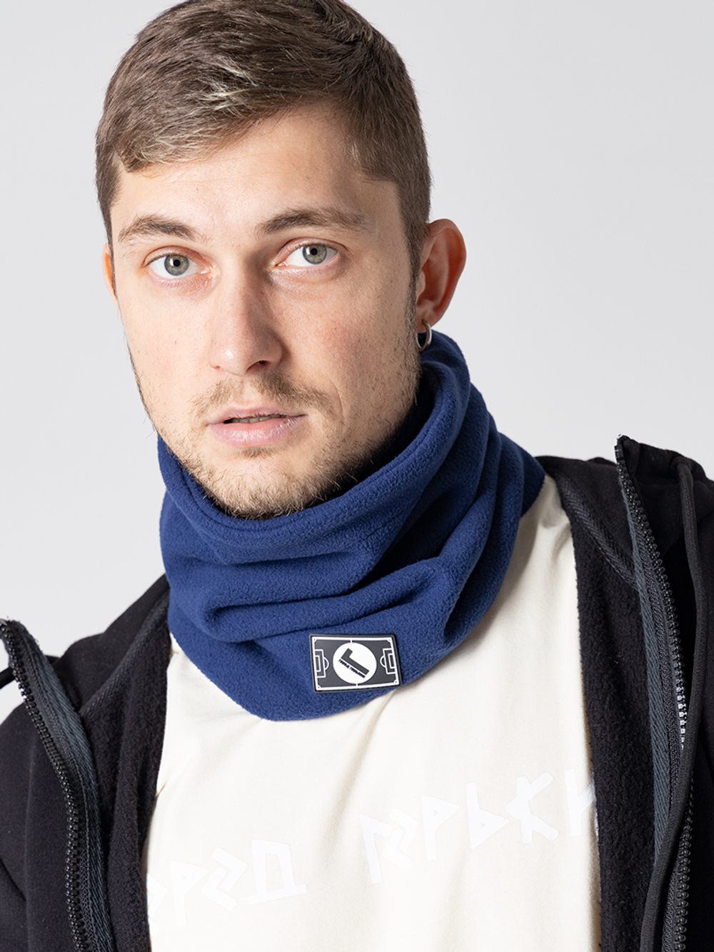 Снуд флисовый темно синий Город Горький