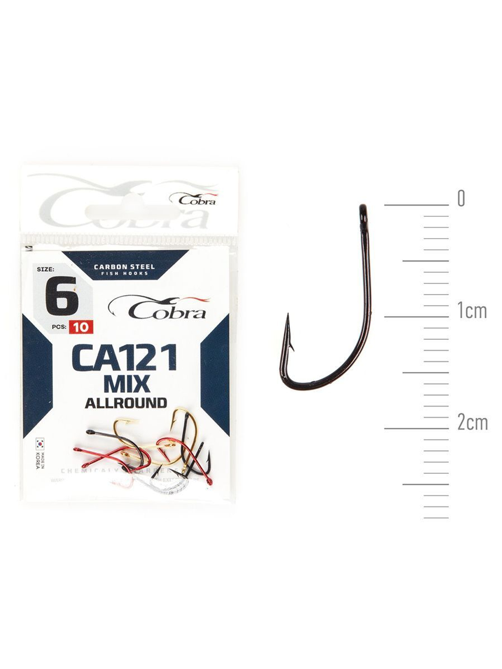 Крючки Cobra Allround MIX серии CA121 размер 010 (упк.10шт.)