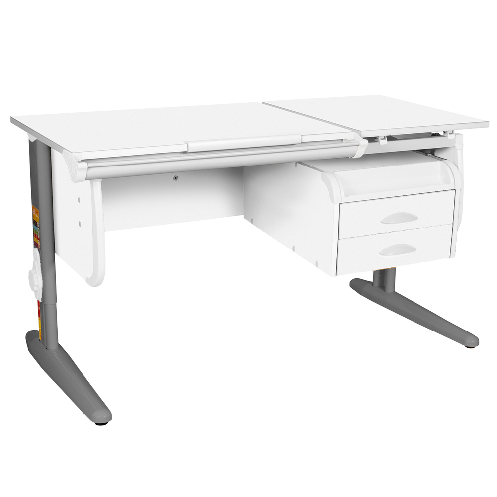 Растущая парта Дэми СУТ 25 с навесной тумбой (1200×610 мм)