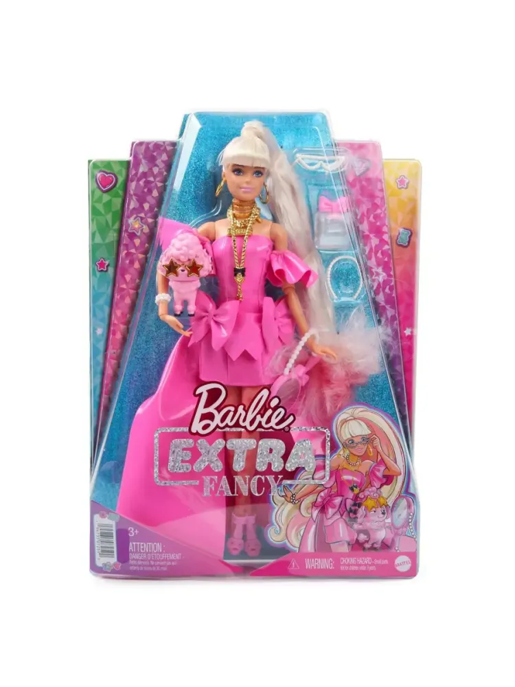 Кукла Барби Экстра в розовом платье HHN12