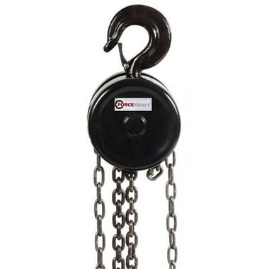 Лебедка механическая подвесная с фиксацией цепи натяжения, 2т (длина цепи - 2.5м) в кейсе FORCEKRAFT FK-TRC9020S BIG