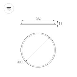 Светильник DL-EDGE-R300-24W Warm3000 (WH, 115 deg, 230V) (Arlight, IP40 Металл, 3 года) 036068