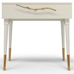 Консоль Арт Колор matte Стайл Голд Кремовый белый матовый