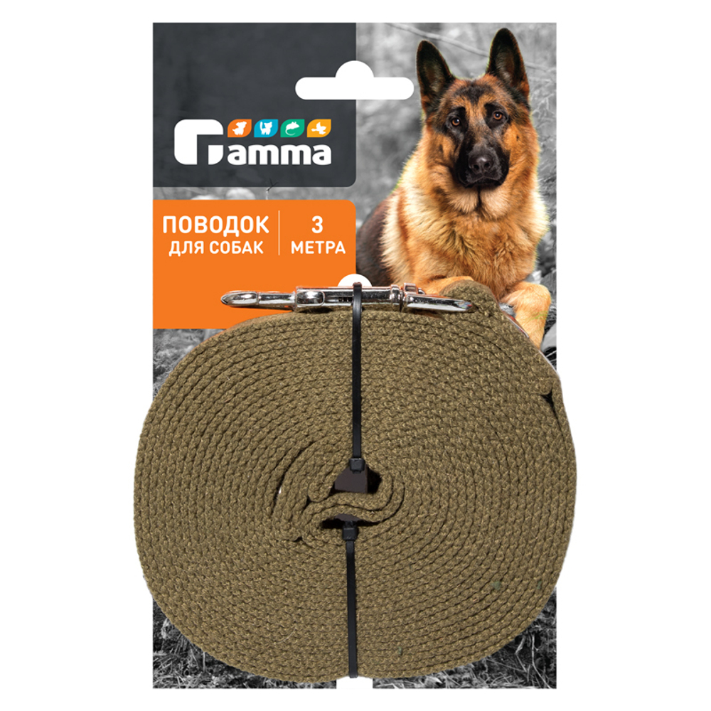 Поводок брезентовый, 20*3000мм, Gamma