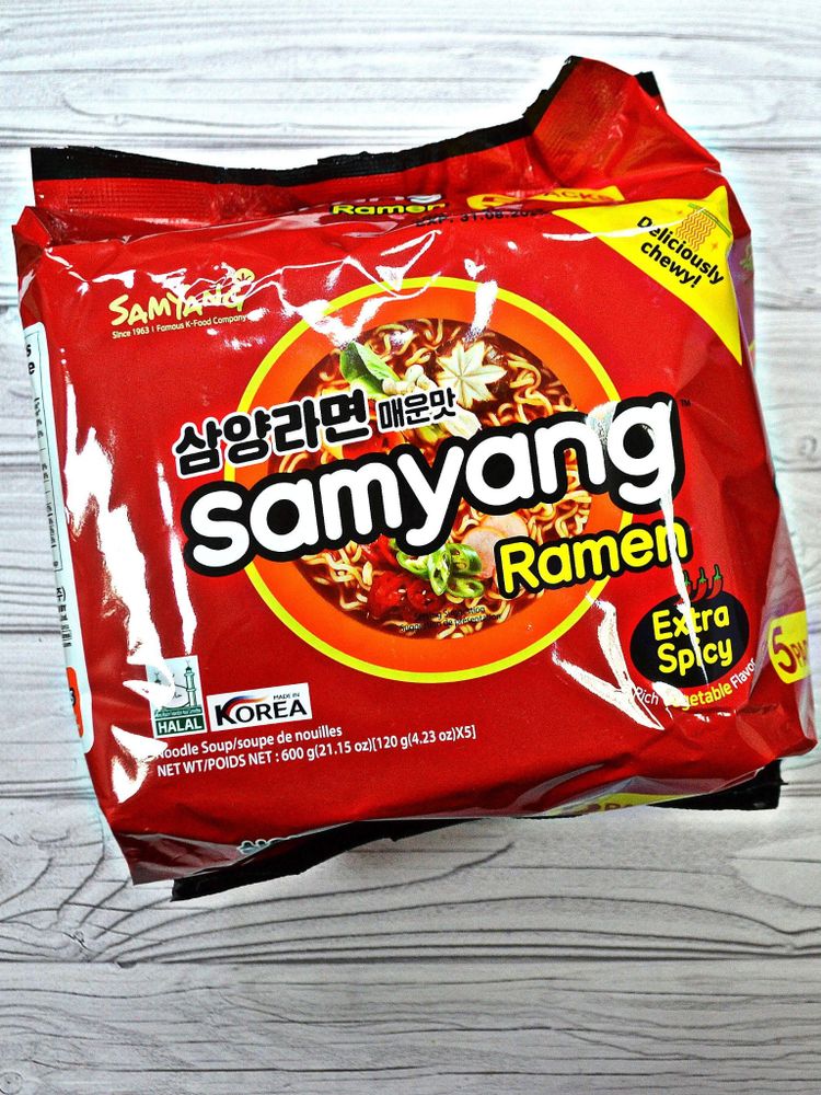 Лапша Samyang Ramen Extra Spicy 120 г 5 шт