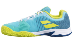 Детские кроссовки для Падел Babolat Jet Premura JR - green/sulphur spring