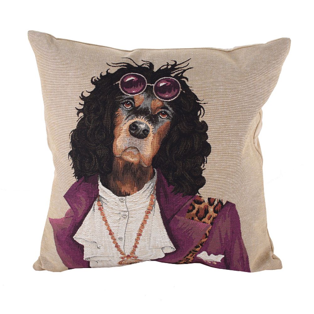 Подушка "Собака рок-звезда"