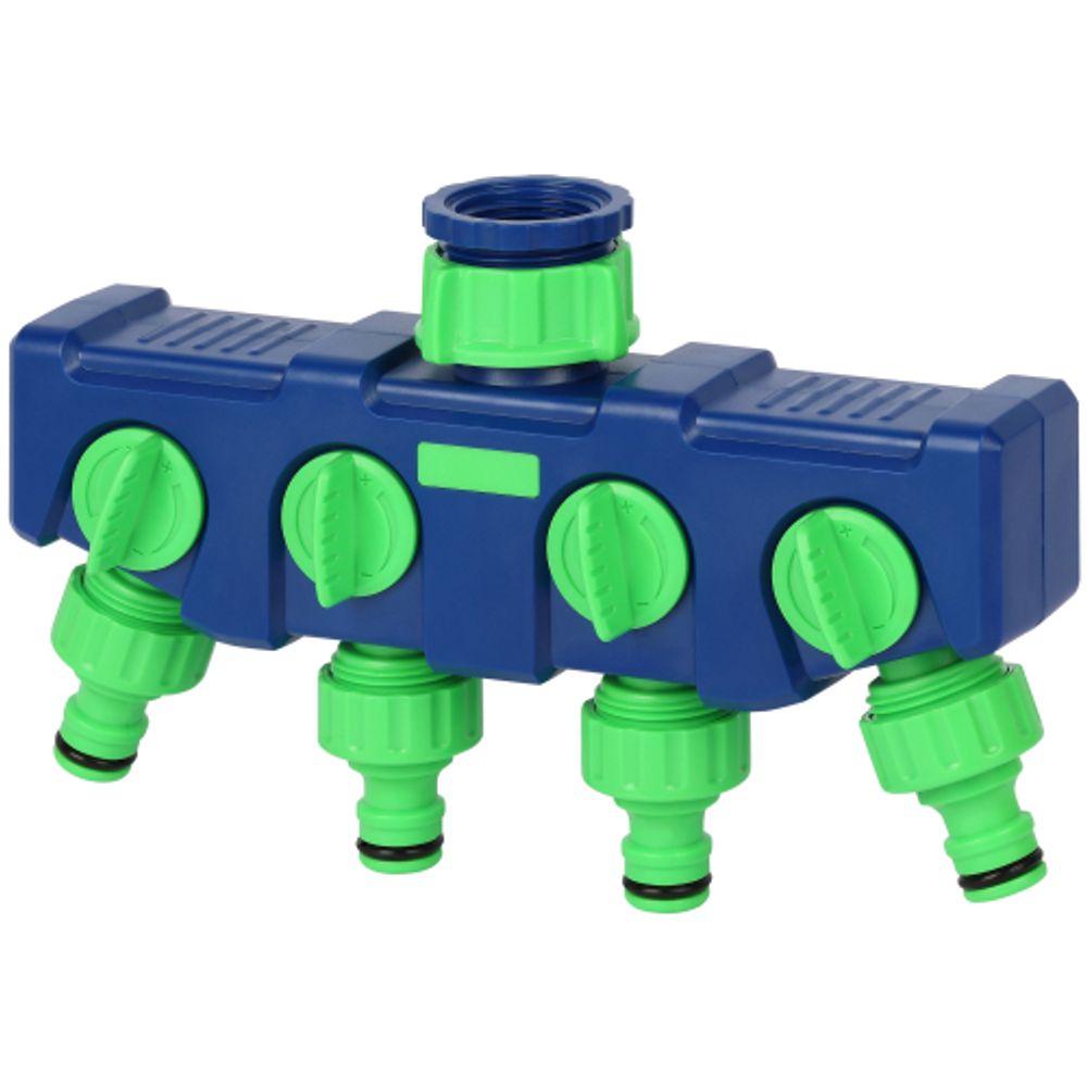Распределитель GREEN APPLE GAP-FA4 четырехканальный пластик | Аксессуары для полива Green Apple