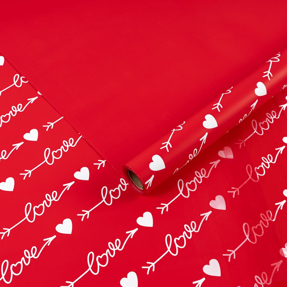 Пленка матовая &quot;Любовь-это...&quot; Красная 57см*10м