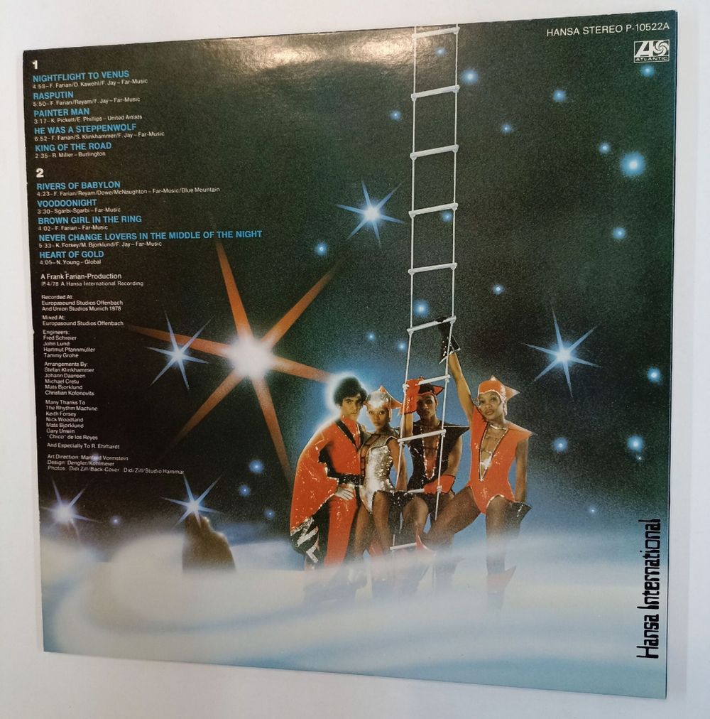 Винтажная виниловая пластинка LP Boney M Nightflight To Venus (Japan 1978)