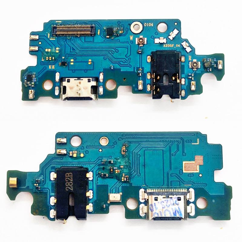 Шлейф для Samsung Galaxy A23 (A235F) плата системный разъем/разъем гарнитуры/микрофон - Премиум