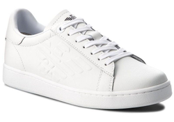 Кроссовки Meskie buty EA7 Unisex Leather Sneaker - белые
