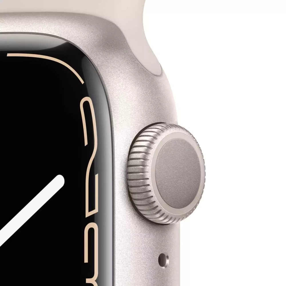 Смарт-часы Apple Watch Series 7 A2473, 41мм, MKMY3LL/A, Startlight Aluminum Case/Starlight Sport Band