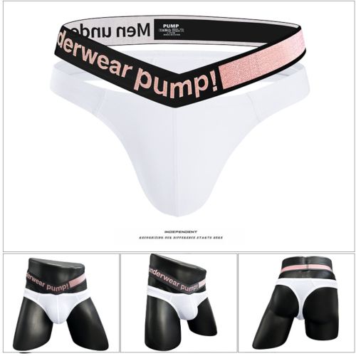 Мужские трусы стринги белые PUMP! MP234-1