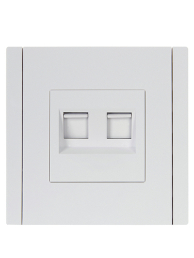 FORTE&PIANO Розетка компьютерная двойная RJ45 кат.5E FP233 белый IEK