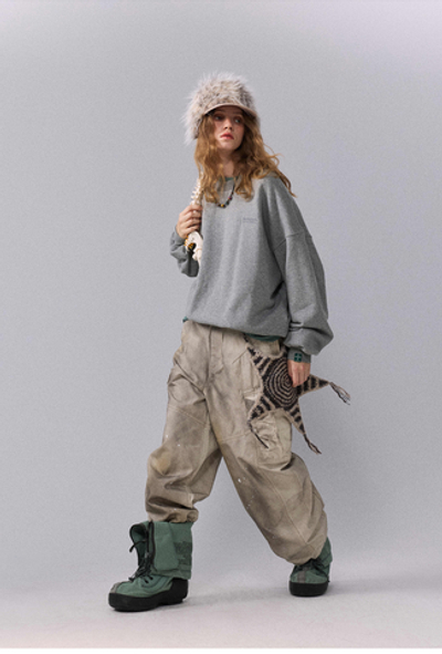 Свитшот Nothomme Monterest Retro Mountain-Inspired Speckled Fleece Crewneck Sweatshirt