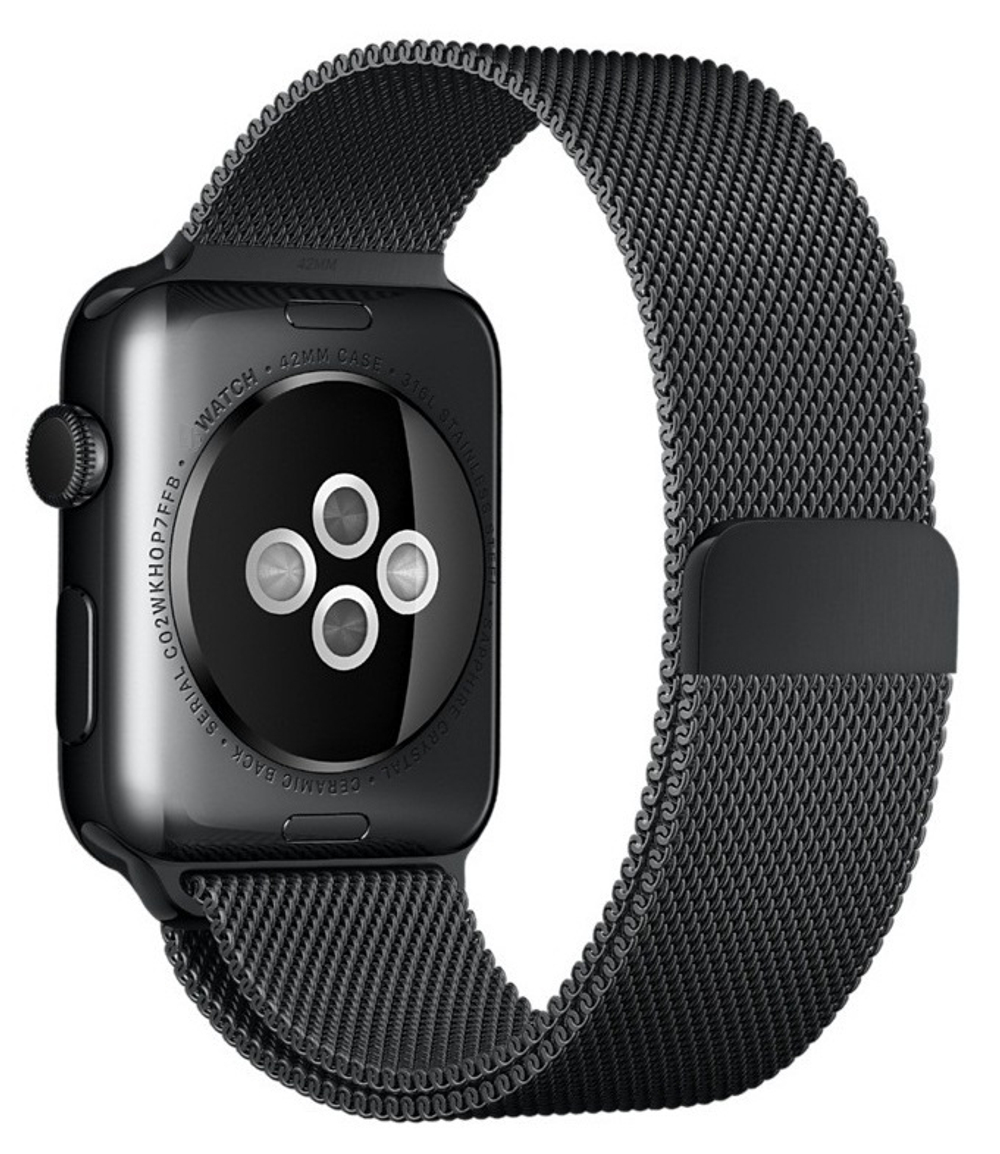 Ремешок Apple Watch 38/42 мм Milanese loop - Black