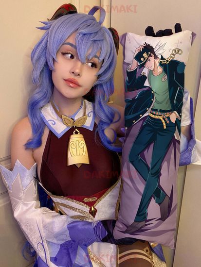 Мини дакимакура Джотаро Куджо и Дио Брандо из Невероятное приключение ДжоДжо арт. M0309, 60х20 см