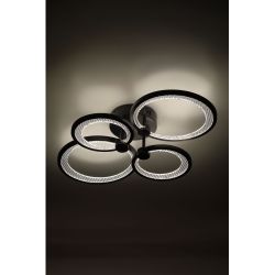 Светильник потолочный светодиодный ЭРА Модерн Odry CLL-1-78W 3K-6,5K RC BK с ДУ черный