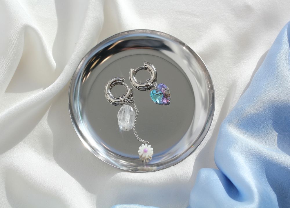 Серьги трансформеры Сhamomile and Heart