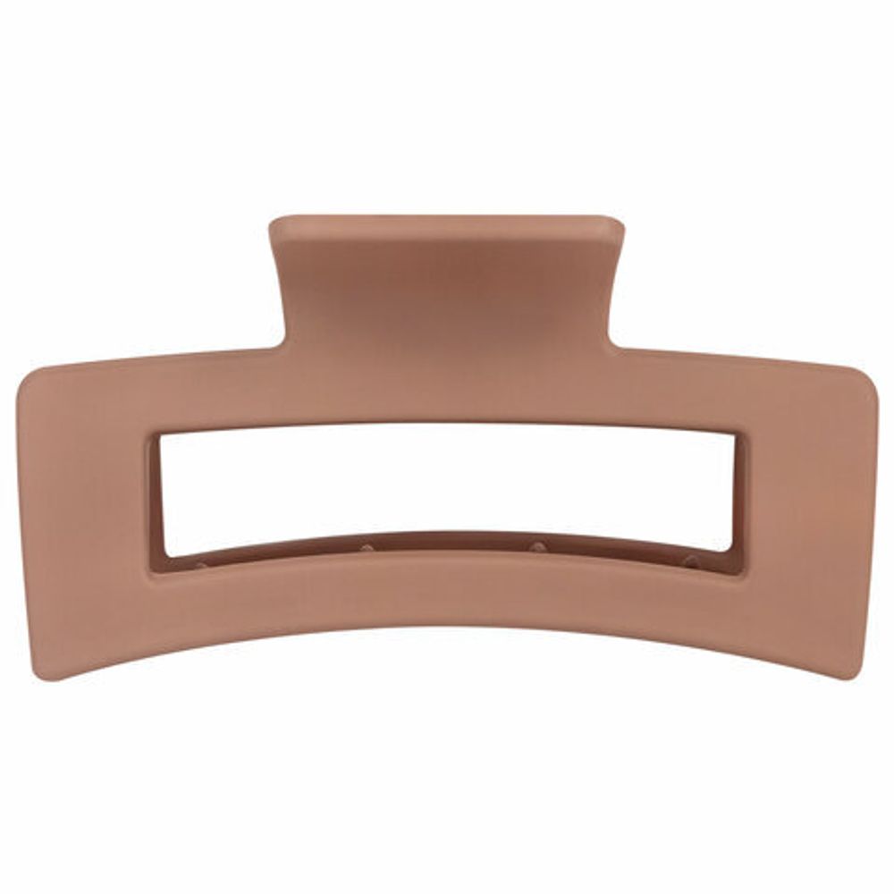 Краб для волос 8,5 см, soft-touch, коричневый, MONTE VITA, 457001