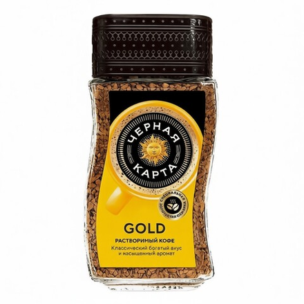 Кофе растворимый ЧЕРНАЯ КАРТА Gold (СБан) 47,5г
