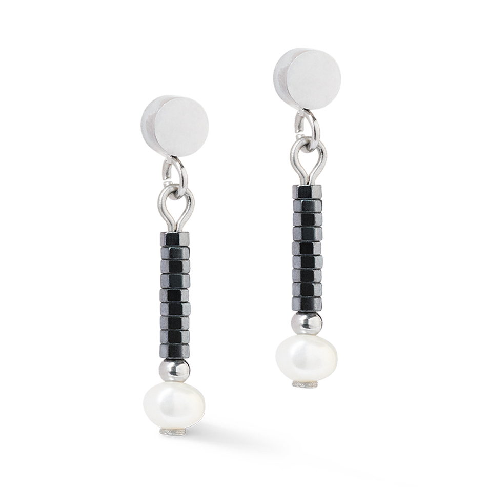 Серьги Coeur de Lion Anthracite-Silver 1138/21-1224