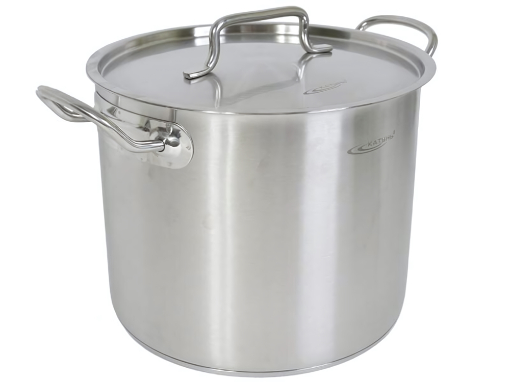 Кастрюля 5л нерж "Общепит", d20см, h16см, ТРС