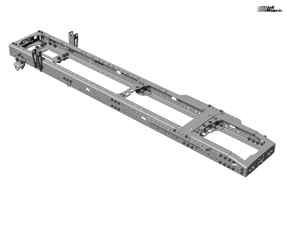 A classic chassis for a tractor  truck with a 4x2 / 4x4 wheel formula. Length 420mm