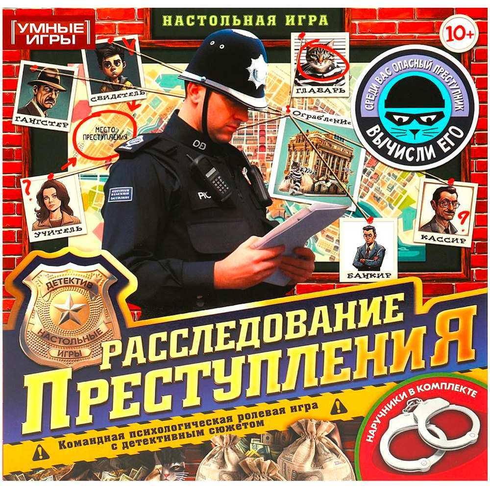 Игра Расследование преступления. Игра-ходилка квадрат. 40 карточек 4660254410671