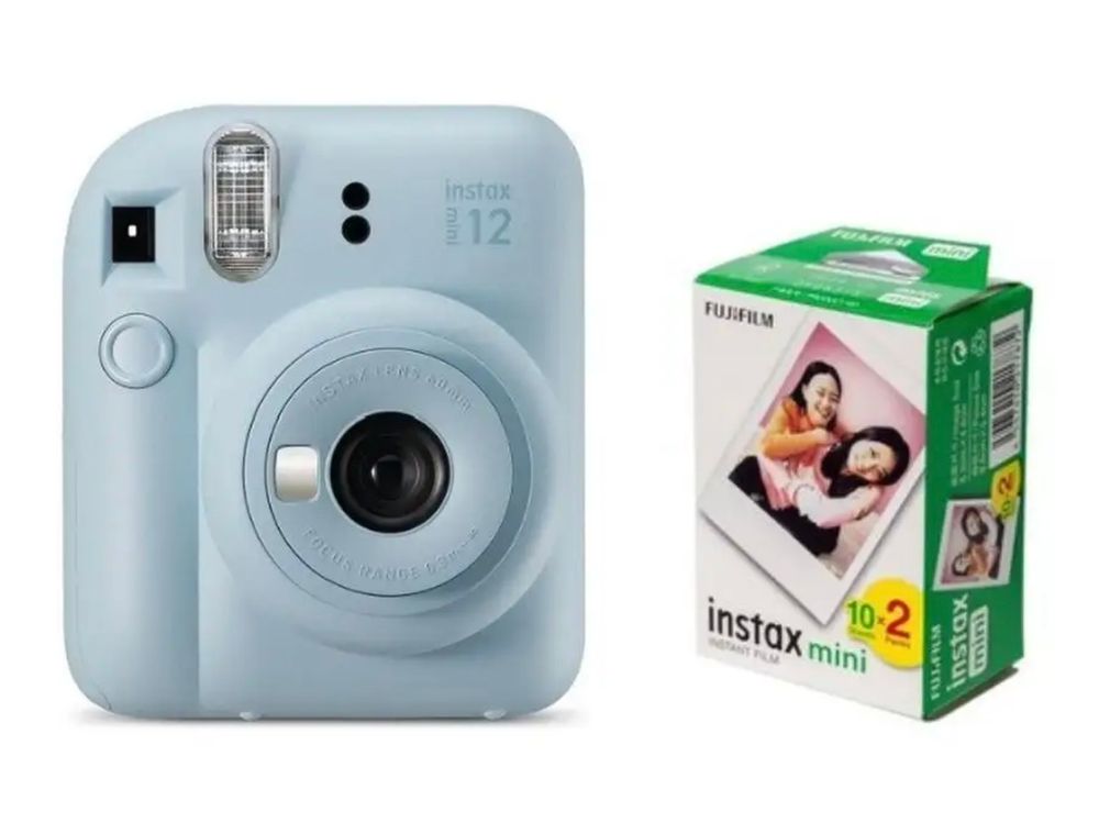 Фотоаппарат Fujifilm Instax Mini 12 Blue + Картридж Glossy 800 20шт