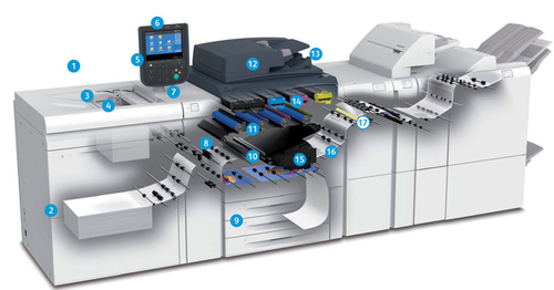 Узел вентиляции 497K06800 для выходного лотка Xerox для Colour 550/560/Versant 80/180/280/PL C9070