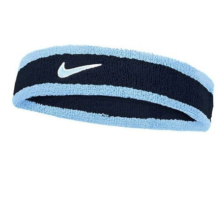 Повязка на голову Nike Swoosh Headband - aquarius blue/college navy/pale ivory