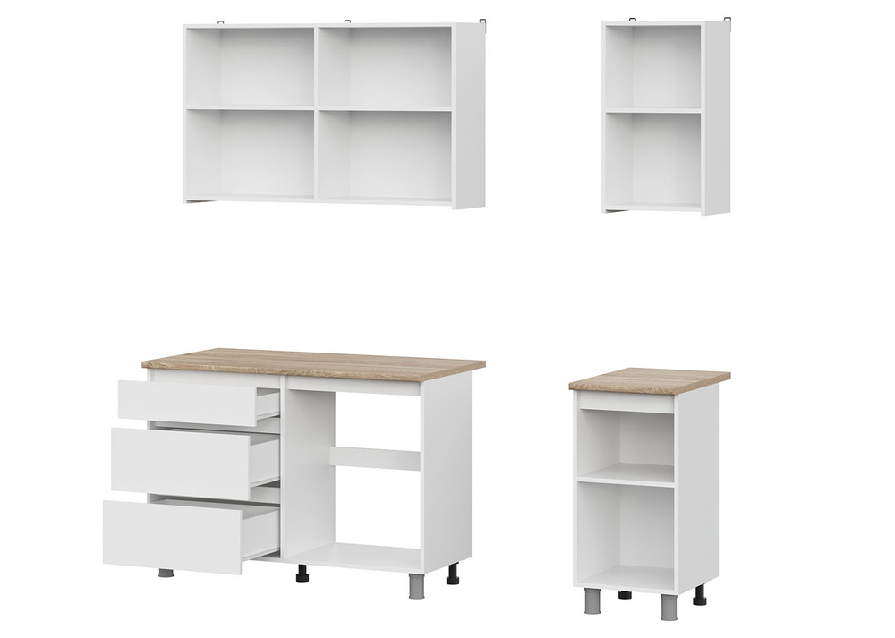 Кухня «Денвер» Белая 160 см