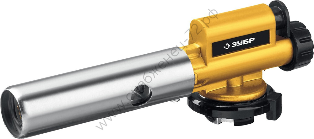 ЗУБР ГПМ-800 1300°C цельнометаллическая, с пьезоподжигом, на баллон с цанговым соединением, Газовая горелка, Профессионал (55550)