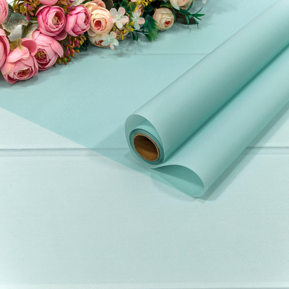Пленка В рулоне 10 м х 58 см однотонная (Мятный)