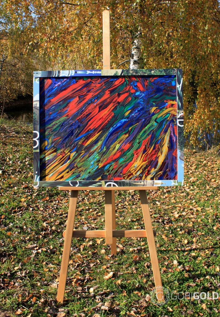 Картина ручной работы "ЗАКАТ" (абстракция) - 2-х сторонняя