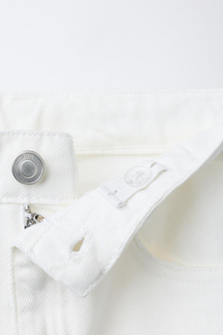 ZARA ДЖИНСЫ WIDE LEG, БЕЛЫЙ