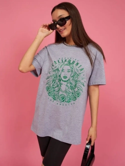 Футболка калифорния женская серая